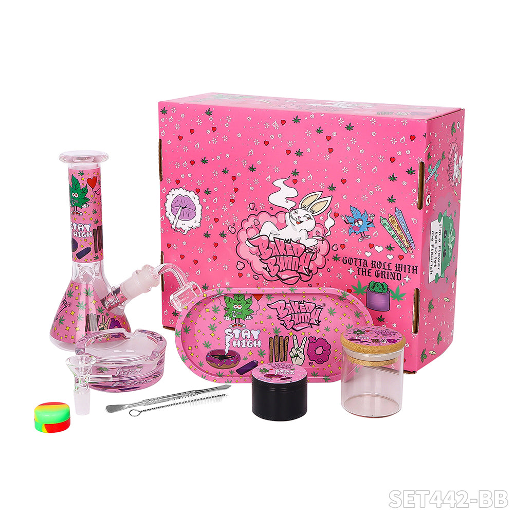 Kit Pink (Baked Bunny) bong + 7 accesorios