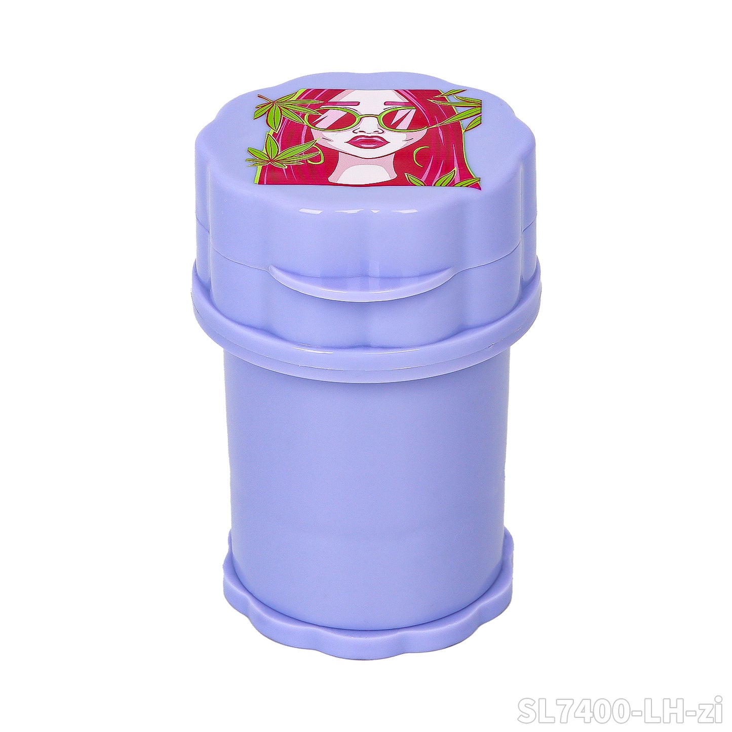 Grinder Plastico Purple (Lady Hornet) con contenedor