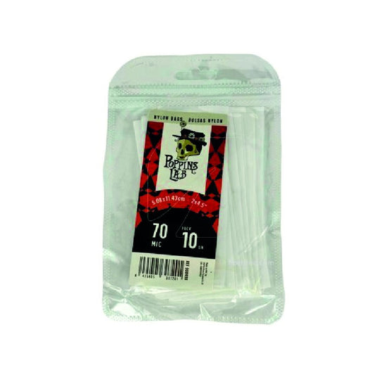 NYLON BAGS 70 MICRAS 5X11CM 10UDS POPPINS LAB