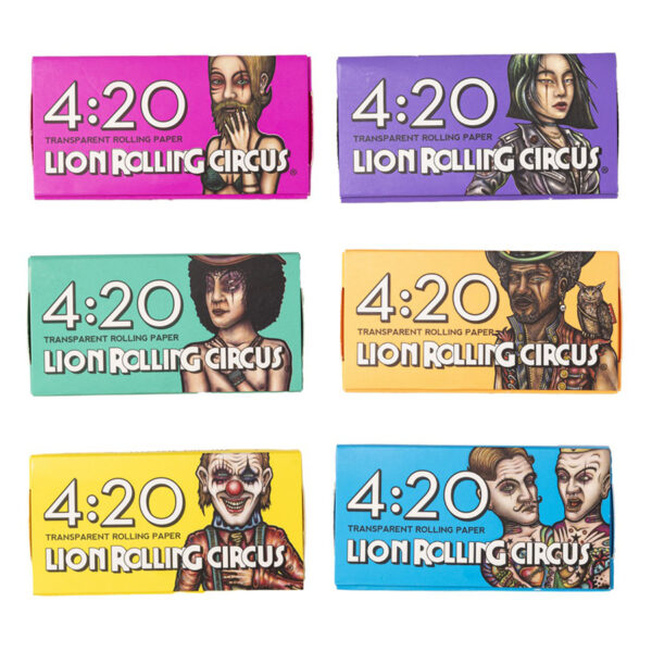 Papelillo Lion Rolling Circus TRANSPARENTE 420 BLOCK 1 1/4