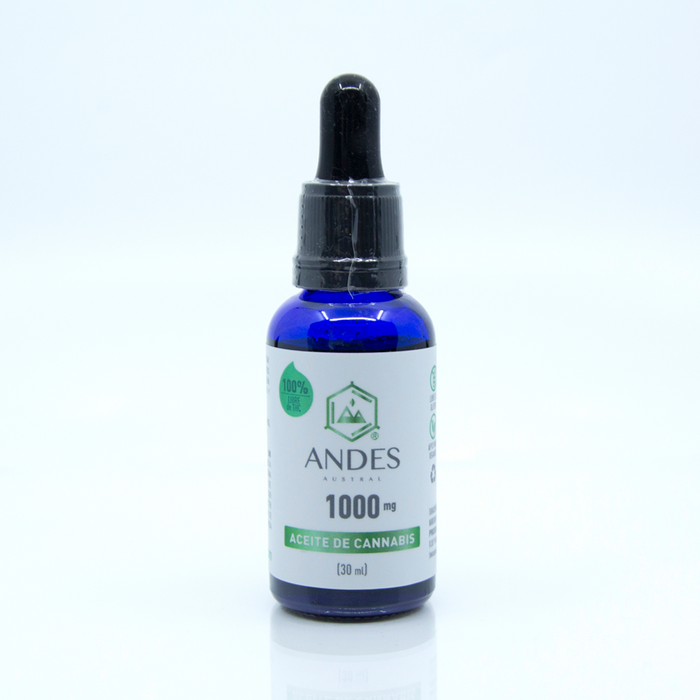 Andes Austral Aceite 1000mg - 30 ml Sabor Natural o Menta