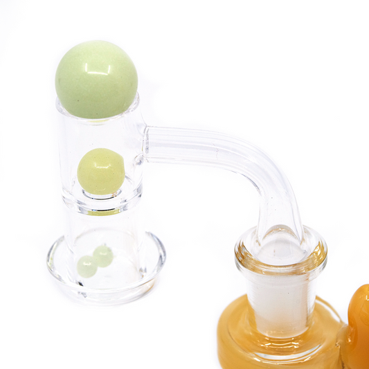 Banger Cuarzo 14mm con Terp Ball Fluorecente QN84