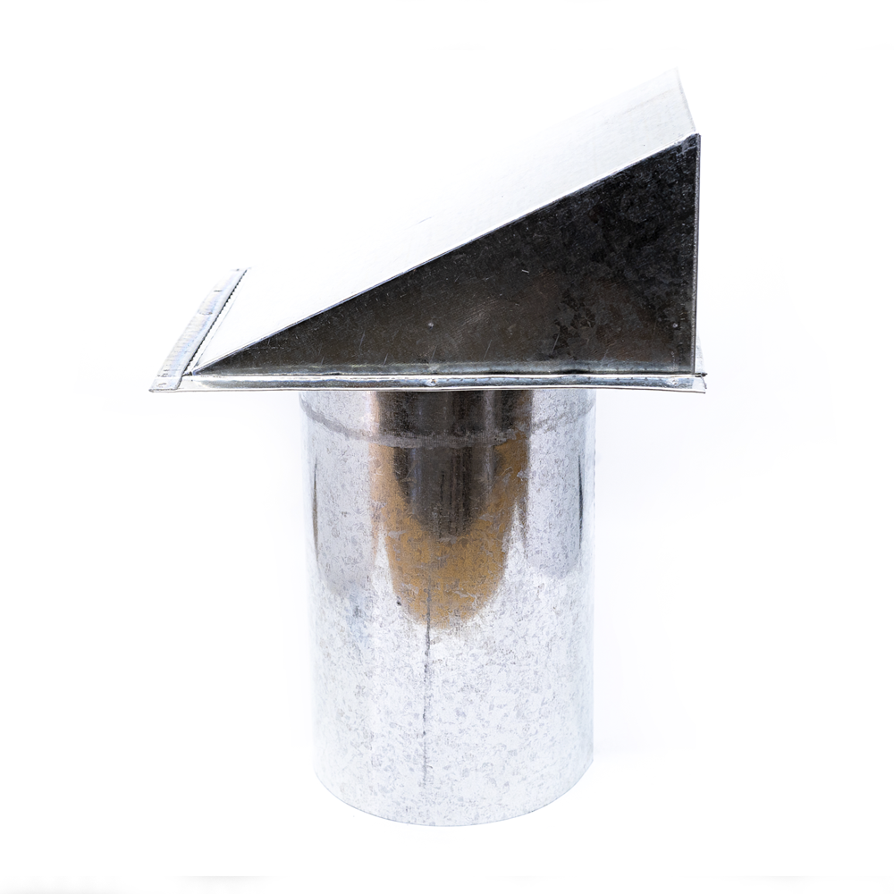 Acople pared exterior con tapa 150 mm