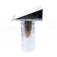 Acople pared exterior con tapa 100 mm