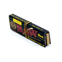 Papelillo Raw Black Connoisseur + Tips 1 1/4