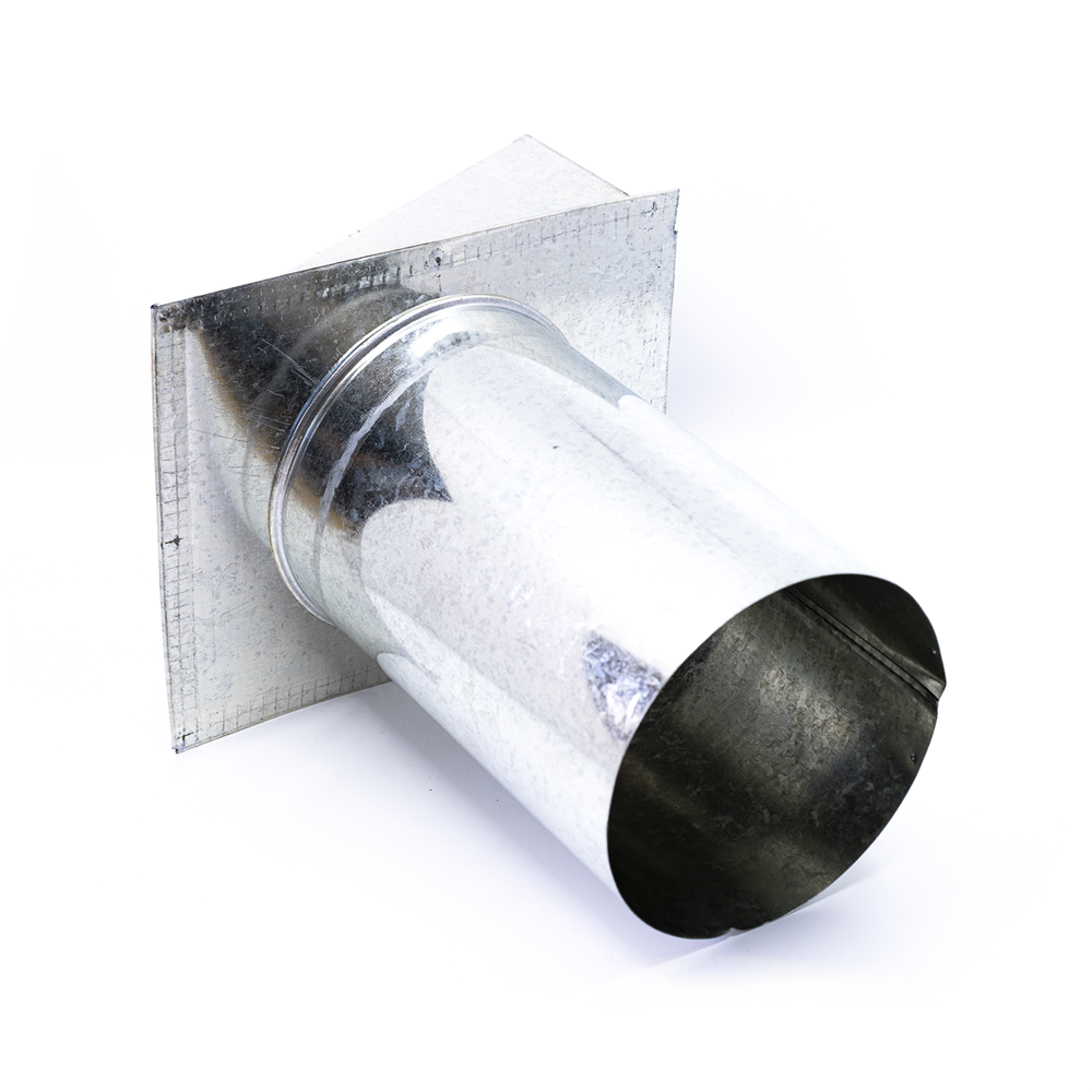 Acople pared exterior con tapa 150 mm