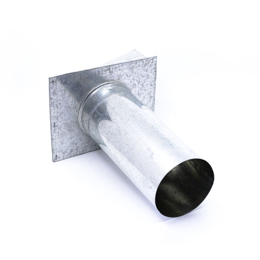 Acople pared exterior con tapa 100 mm