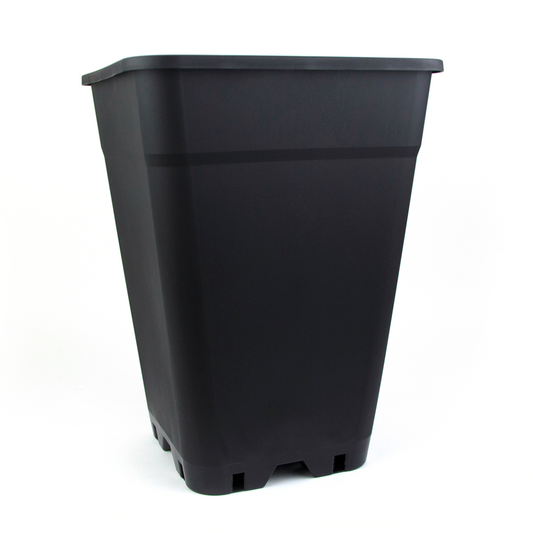 18 Litros Maceta Cuadrada Plástica Negra  (26x26x37.5cm)