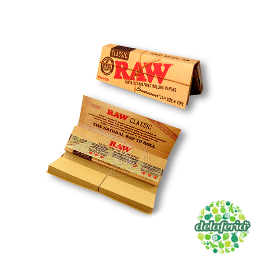 Papelillo Raw Connoisseur + tips 1 1/4