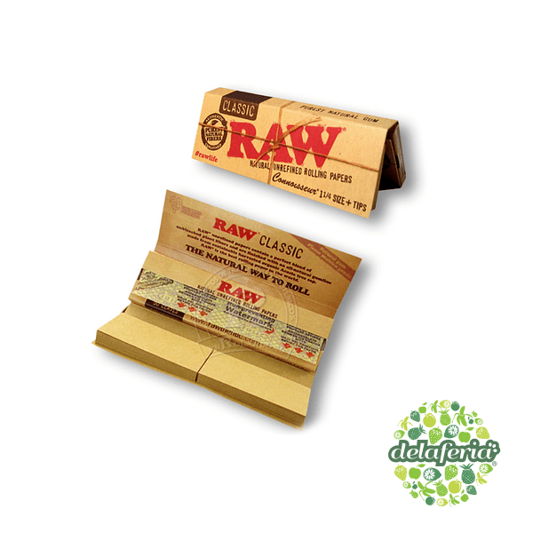 Papelillo Raw Connoisseur + tips 1 1/4